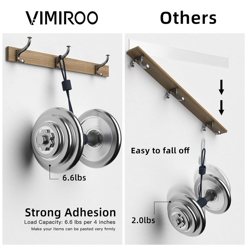 vimiroo 2 Pack Double Sided Tape Heavy Duty, Extra Large 16.4FT Nano Double Sided Mounting Tape, Transparent Strong Removable Adhesive Picture Hanging Strips, Wall Tape Sticky Poster Carpet Decor - Image 2